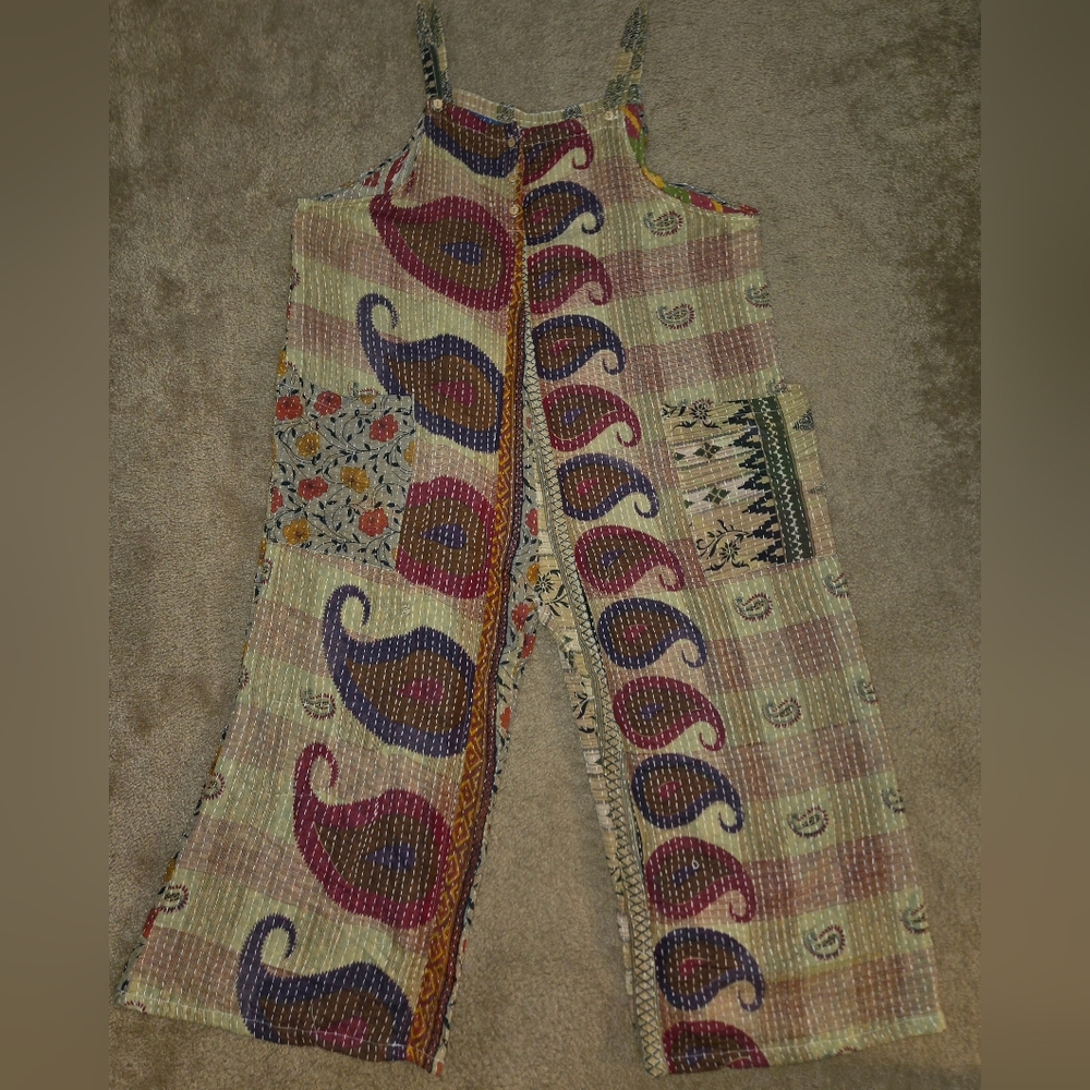 Kantha Bae Seeker Wide Leg Overalls - Multicolor